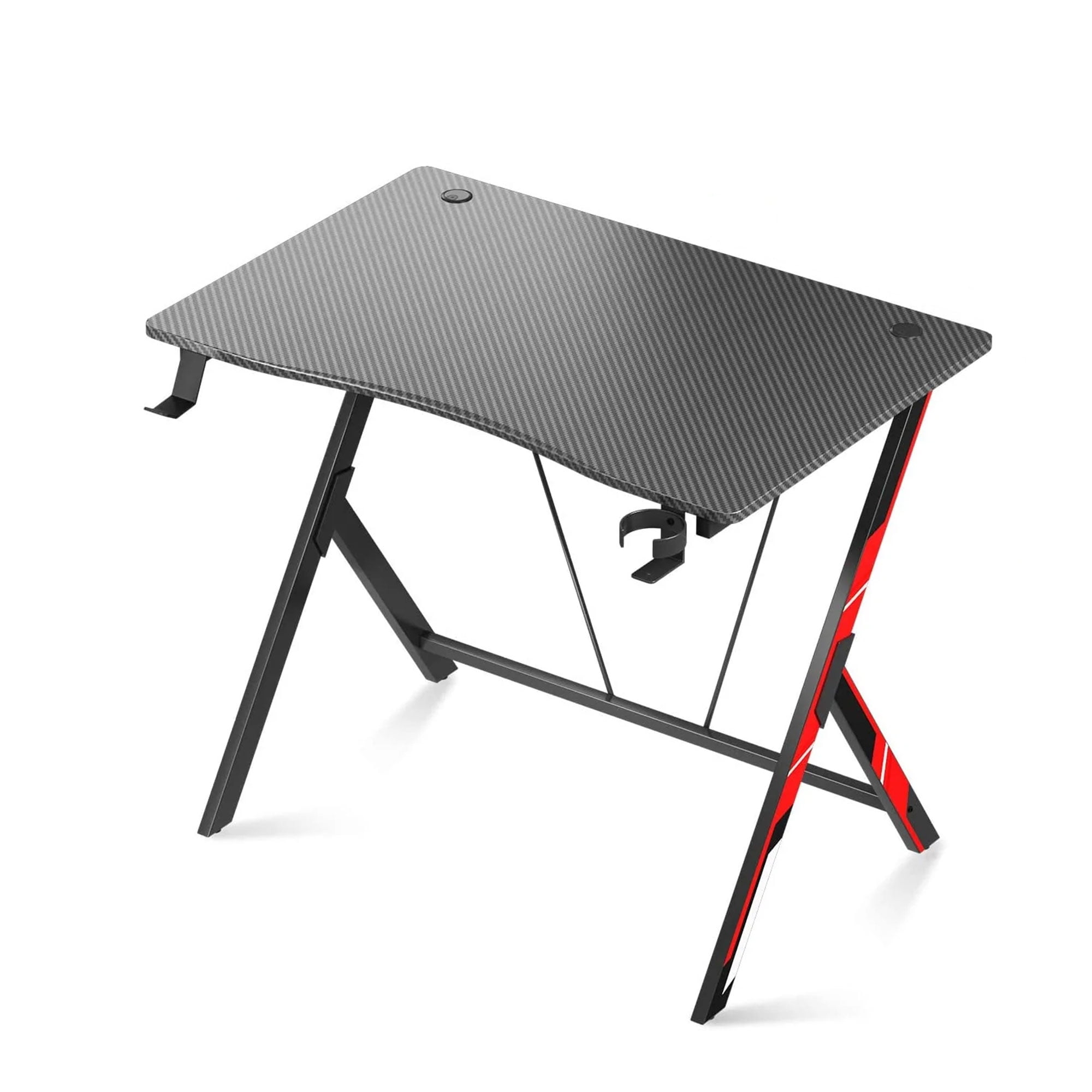 MOTPK 31 Inch Space Saving Carbon Fiber Computer PC Gaming Desk, Black