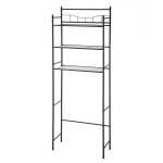 Mainstays 3-Shelf Over the Toilet Steel Freestanding Storage Shelf Unit, Silver, Holds up to 30 lb Capacity