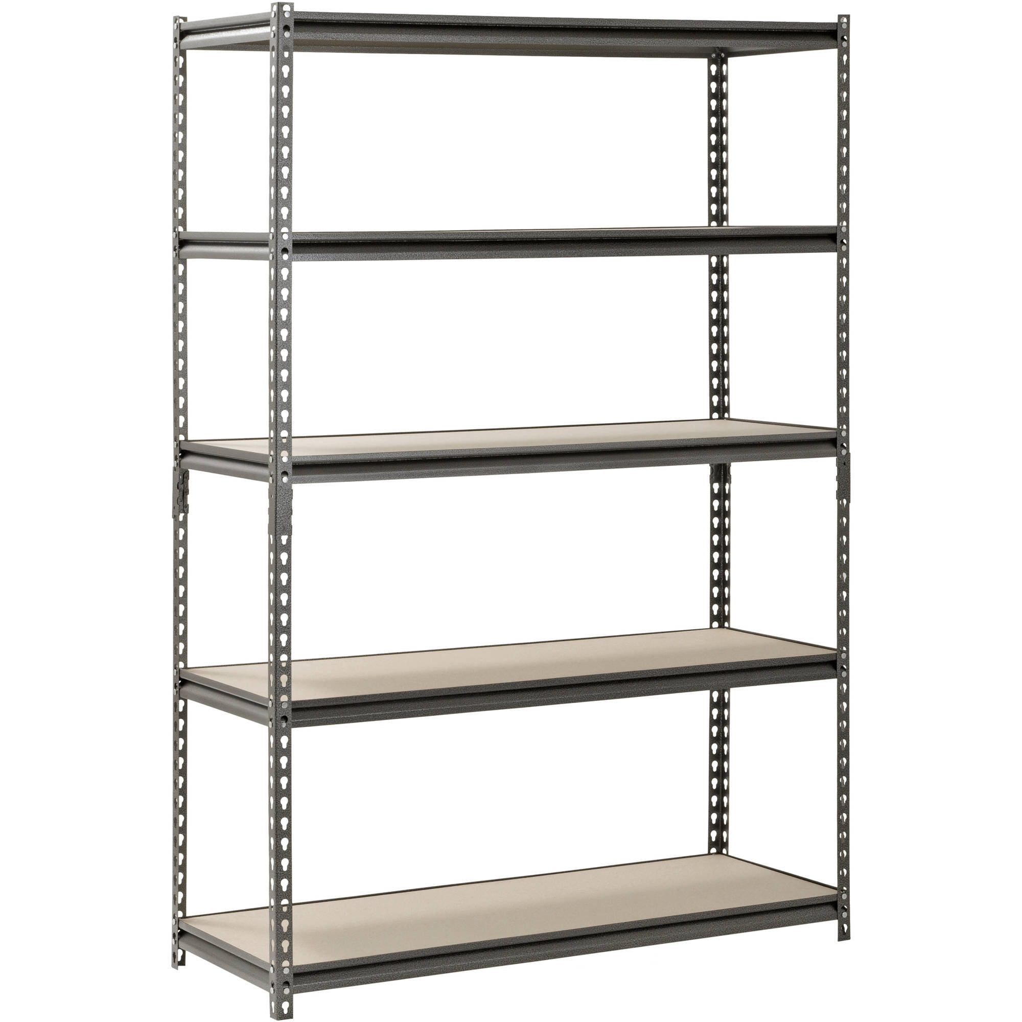 Muscle Rack 48"W x 18"D x 72"H 5-Shelf Steel Freestanding Shelves, Silver