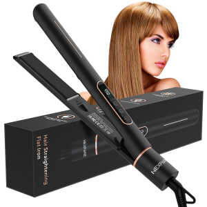 NEXPURE Professional 1" Flat Iron 2 in 1 Hair Straightener & Curling Iron Salon Styling Tool