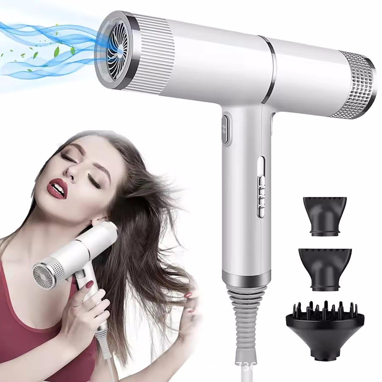 Professional 2500W Ionic Hair Dryer with Diffuser &ndash High-Speed, Lightweight Blow Dryer for Women, Fast Drying, Anti-Frizz &