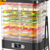 TNTANTS 9-Tray Food Dehydrator Machine, Dehydrator for Food and Jerky with 24H Timer and 95-176&8457 Temperature Control, for