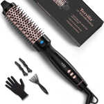 Terviiix 1.5" Thermal Brush, Ceramic Tourmaline Ionic Hair Curling Wand