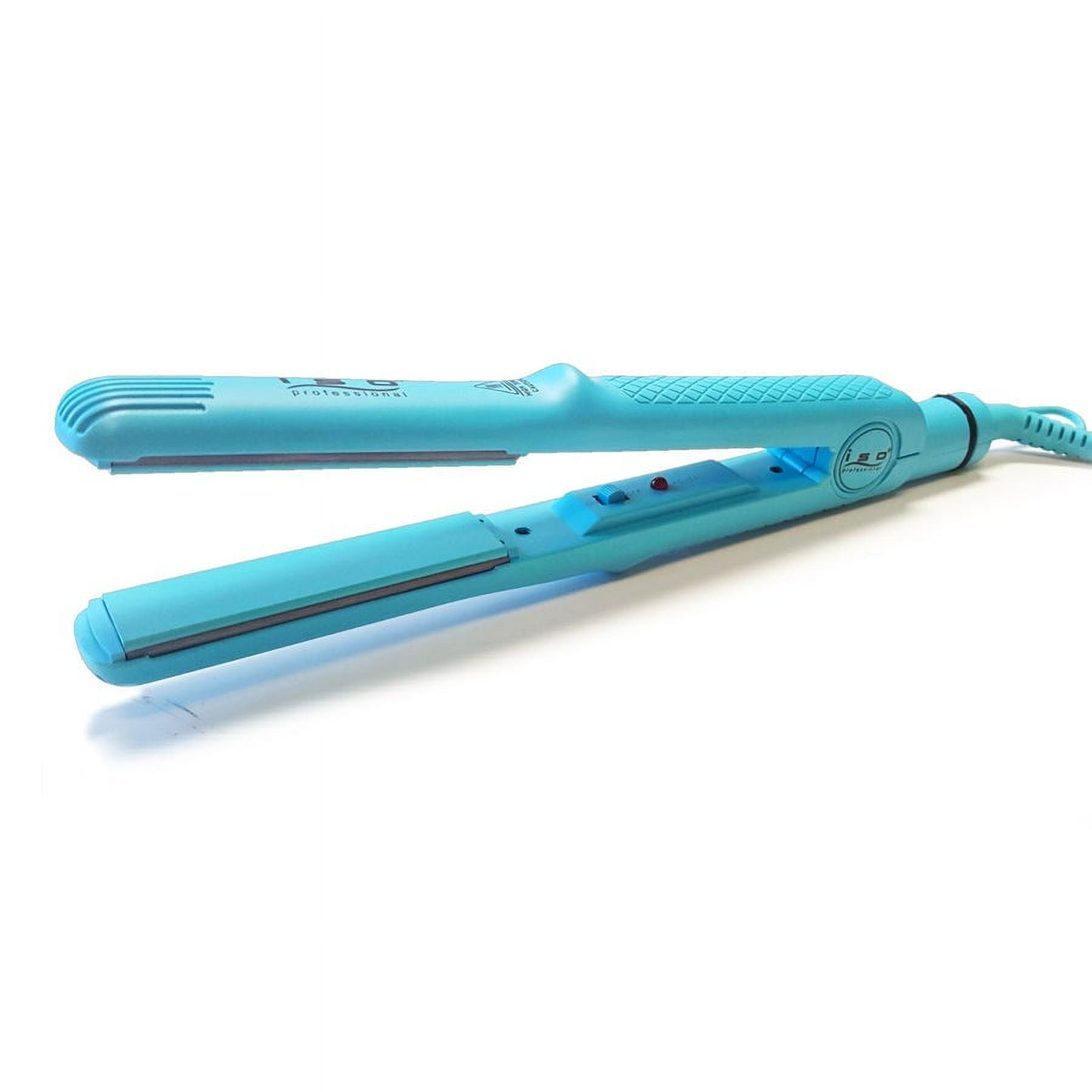 ISO Beauty Turbo Silk Edition 1 Inch Scratch resistant Titanium Plates Hair Straightener Flat Iron - Curved, Sleek Body Design