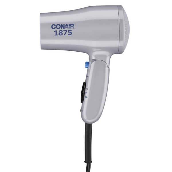 Conair 1875W Compact Folding Handle Hair Dryer, Travel Hair Dryer, Dual Voltage
