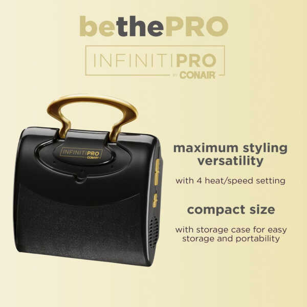 Conair InfinitiPRO Conditioning Soft Bonnet Hair Dryer with Hot Air Vent Brush Attachment