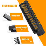 NOGIS 6 Pcs Portable Travel Folding Comb Brush Combo Compact Foldable Hair Brush Pocket Size Comb Double Headed for Women Men