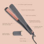 Hairitage Hair Tools Set: 1" Ceramic Tourmaline Hair Straightner / Flat Iron, Play It Cool Argan Oil Heat Protectant Spray, and