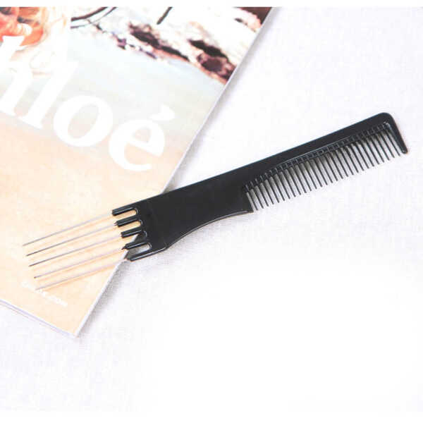 MANNYA Professional Fine-tooth Metal Pin Hairdressing Portable Hair Styling Rat Tail Comb