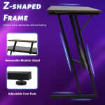 YRLLENSDAN L Shaped Computer Desk, Corner Desk Gaming Table Computer Desk L Shaped Desks Gaming Desks with Large Desktop for