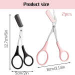 Eyebrow Scissors with Professional Stainless Steel Comb, Eye Trimmer Scissors with Mini Comb, Safety Design, Compact Size, for