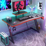 Vineego 47 inch Gaming Desk Computer Desk with Monitor Stand and Cup Holder, Black