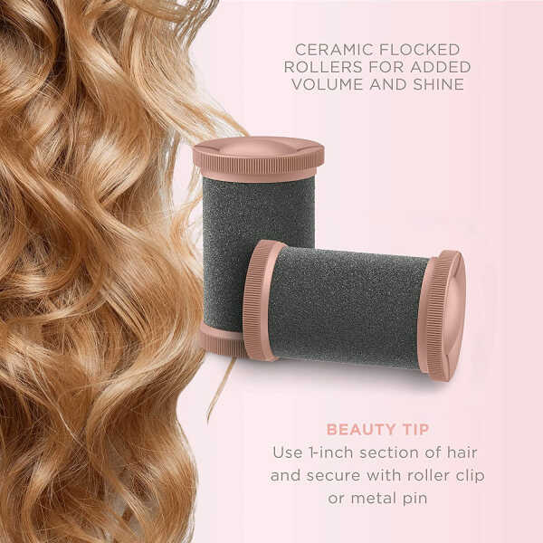 Conair Big Curls and Waves Jumbo Ceramic Hot Rollers with Bonus: Super Clips Included CHV12XN