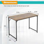 BestOffice 40" Computer Home Office Gaming Desk Desk Engineered Wood Shelves, Craft Desk Study Writing Table for Home