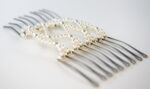 Zumma 3.5 inch Non-Damaging Stretch Comb for Women, White Pearl