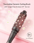 KIPOZI 5 in 1 Curling Iron Wand Set Hair Wand, Instant Heating, with 4 Ceramic Barrels and 1 Curling Iron Brush