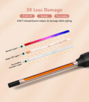 Terviiix Small Barrel Curling Wand, 3/8" Thin Curling Iron with Adjustable Heating, Black