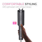 TYMO CURLPRO Automatic Curling Iron, Rotating Hair Curler for Lasting Beach Waves, 500M Ionic, Dual Voltage & Lightweight, 1
