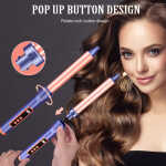 Curling Iron Set,5 in 1 Barrel Curling Wand Set with 0.3"-1.25" Interchangeable Ceramic Triple Barrels Hair Waver,Instant