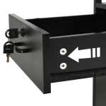 DWVO L Shaped Desk with Power Outlets & LED Lights, Reversible Computer Desk with Drawers & Storage Shelves, Large U Shaped