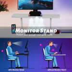 YRLLENSDAN L Shaped Computer Desk, Corner Desk Gaming Table Computer Desk L Shaped Desks Gaming Desks with Large Desktop for