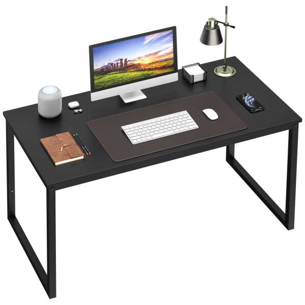 ZenSports 47-inch Home Office Computer Desk Modern Large MDF Study Desk Black