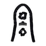 Goody Heatless Hair Curler with Claw Clips and Scrunchies - Black - 4Ct