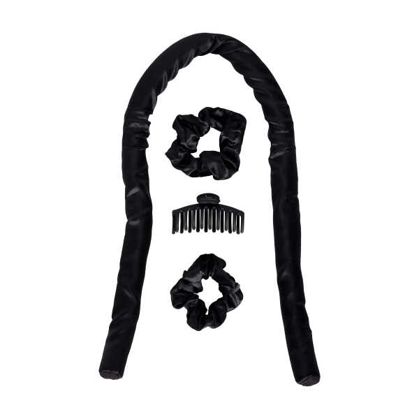 Goody Heatless Hair Curler with Claw Clips and Scrunchies - Black - 4Ct