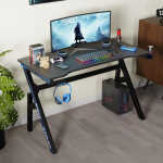 BestOffice Home Office Desk with Cup Holder and Headphone Hook, Blue
