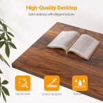 DESINO 40 Inch L-Shaped Computer Desk with Storage Shelves Home Office Corner Desk Study Writing Table, Black