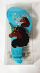 Afro Unicorn Unique Divine Magical Detangle Hairbrush Blue