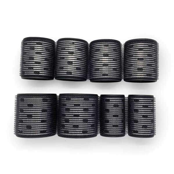 Kitsch Ceramic Thermal Compact 8-Piece Hair Rollers, Black