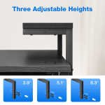 KKL 61 inch L Shaped Gaming Desk with 4 Drawers & Power Outlets, Home Office Desk with Adjustable Heights Monitor Stand &
