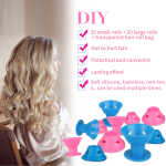 EEEkit 40pcs Magic Hair Rollers, Silicone Curlers Set, 20pcs Large and 20pcs Small, DIY Curling Hairstyle Tools