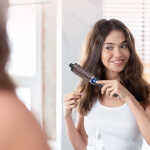 Suerbeaty Curling Iron Brush for Blowout Look, 9 Heat Temps Hot Ionic curling iron 1 1/2 inch Dual Voltage for Traveling