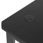 Studio Designs Saga Black Metal Gaming Desk with Cup Holder