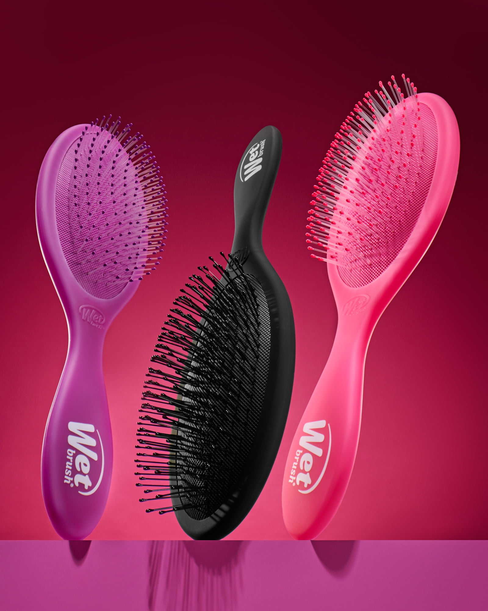 Wet Brush Paddle Detangler for All Hair Types - Frost Black