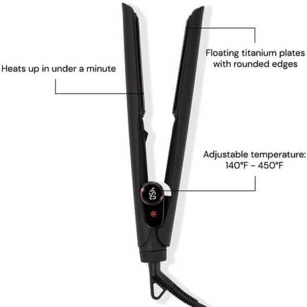 L'ange Hair Le Titane 2-in-1 Titanium Flat Iron Hair Straightener and Curler