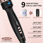 Terviiix 1.5" Thermal Brush, Ceramic Tourmaline Ionic Hair Curling Wand