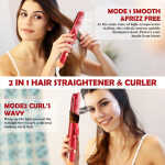 Air Hair Straightener,Hair Curler 2 in 1,360&deg Airflow Curling Flat Iron, with Cooling Air Vents to Lock in Style,3D Floating