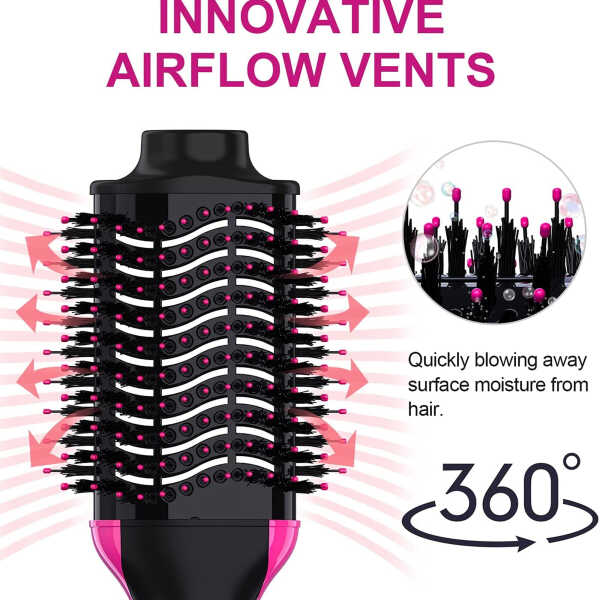 DEISNGB Professional Hair Dryer Brush, Hot Air Brush, One Step Hair Dryer & Hot Air styler for Hair Salon, Blowing