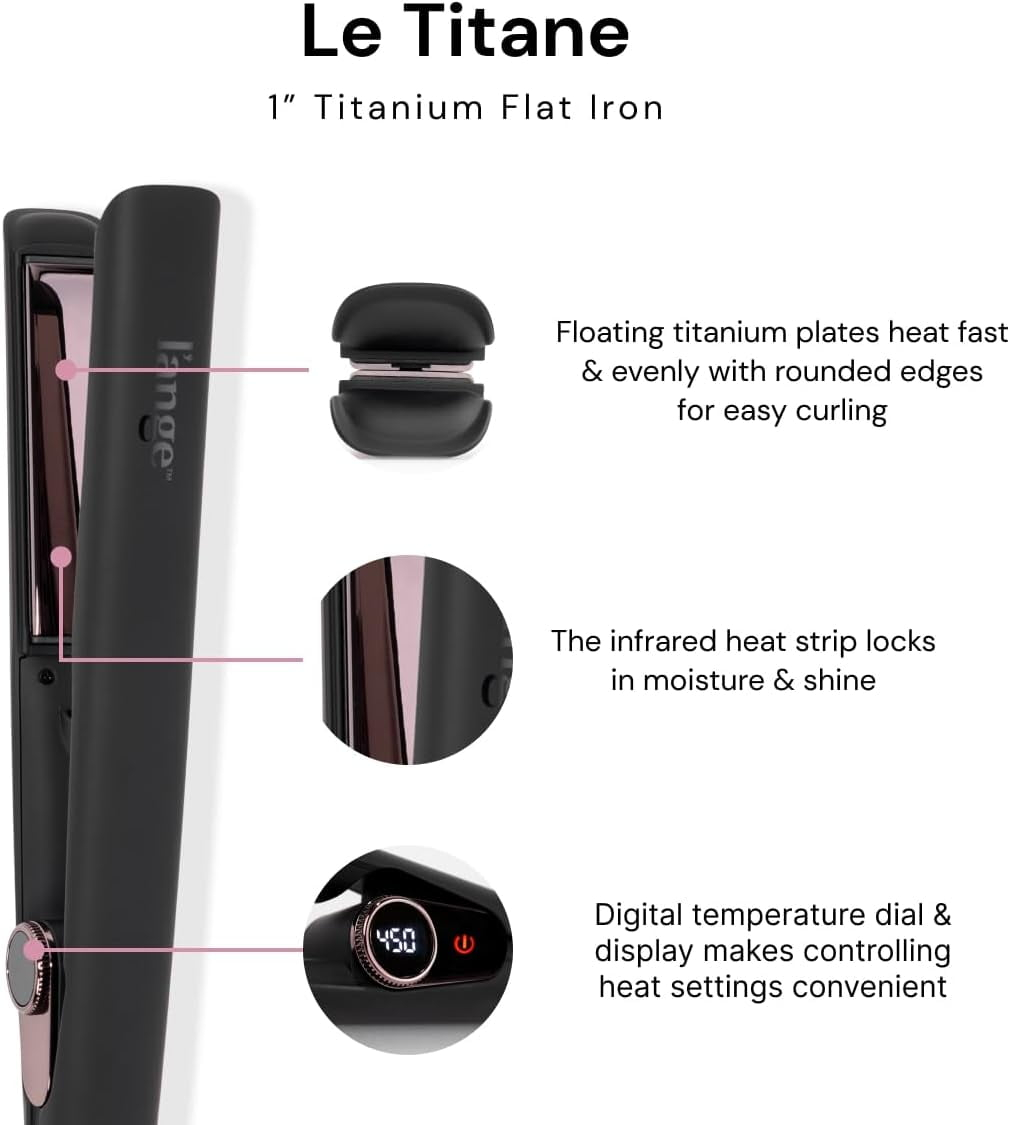 L'ange Hair Le Titane 2-in-1 Titanium Flat Iron Hair Straightener and Curler