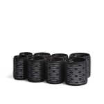 Kitsch Ceramic Thermal Compact 8-Piece Hair Rollers, Black