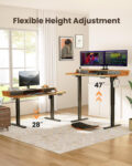 CHITOOMA 63&Prime x 28&Prime Electric Standing Desk with Drawers, Height Adjustable Gaming Desk with Monitor Stand & Storage