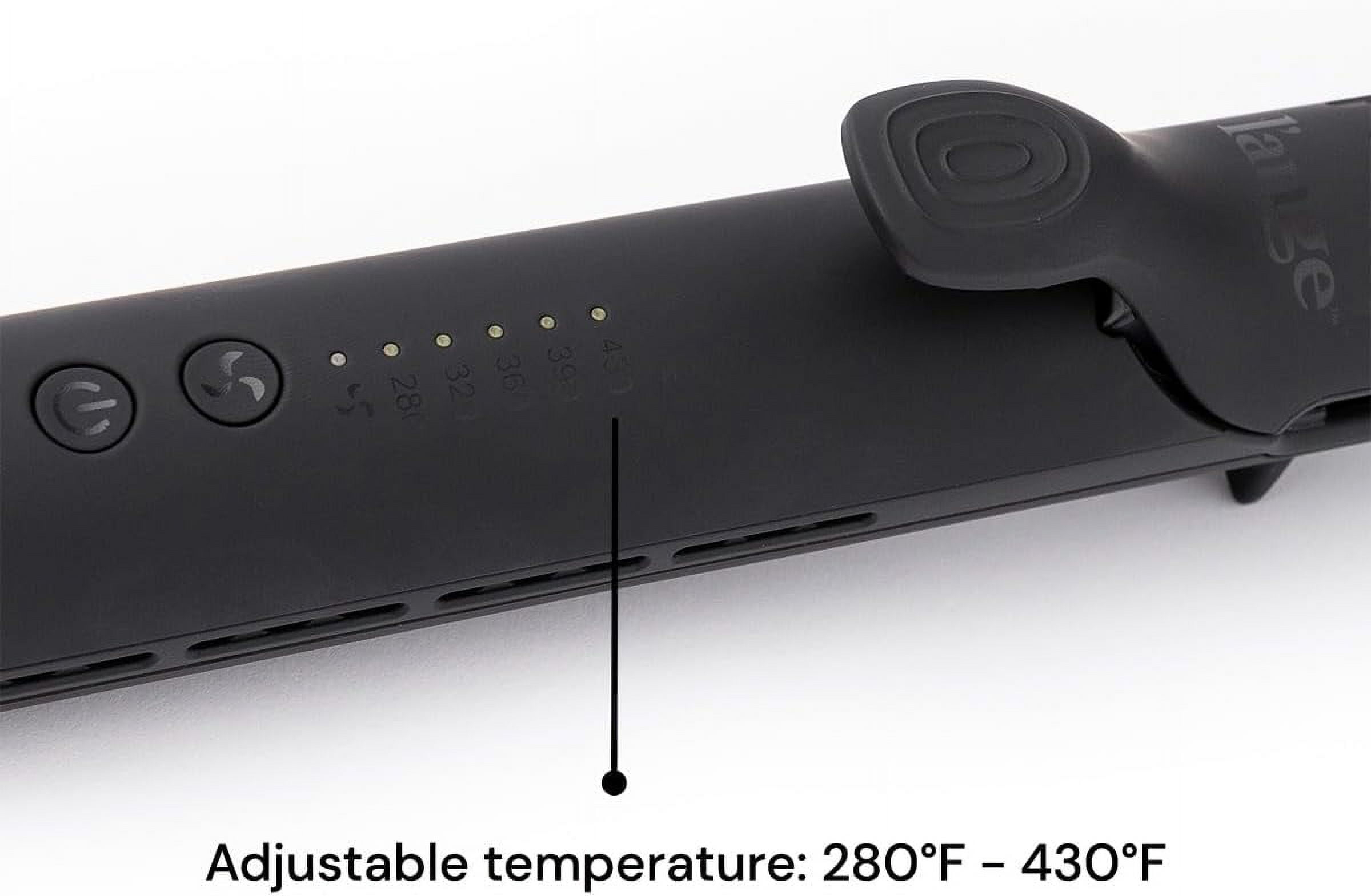 L'ange Hair Le Duo 360 Airflow Styler, Titanium Flat Iron Hair Straightener (Black)