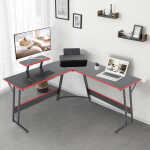 YRLLENSDAN L Shaped Computer Desk, Corner Desk Gaming Table Computer Desk L Shaped Desks Gaming Desks with Large Desktop for