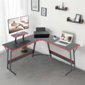 YRLLENSDAN L Shaped Computer Desk, Corner Desk Gaming Table Computer Desk L Shaped Desks Gaming Desks with Large Desktop for