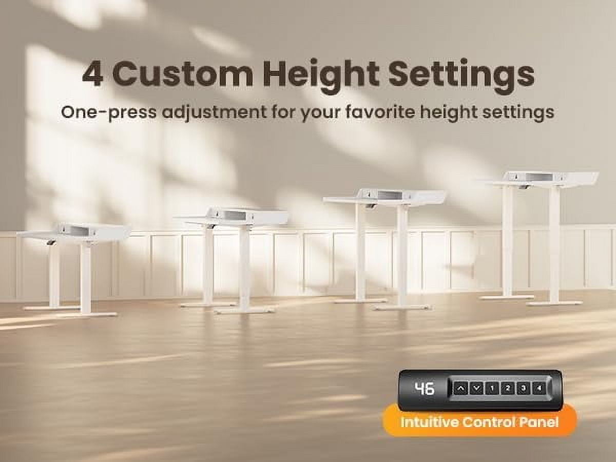 CHITOOMA 63&Prime x 28&Prime Electric Standing Desk with Drawers, Height Adjustable Gaming Desk with Monitor Stand & Storage