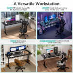 VVENACE Electric Standing Desk Height Adjustable Desk 48 x 24 inch 4 Memory Height Stand up Desk for Home Office, White