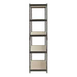 Muscle Rack 48"W x 18"D x 72"H 5-Shelf Steel Freestanding Shelves, Silver